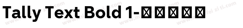 Tally Text Bold 1字体转换